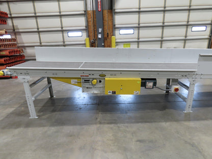 Hytrol TA 36"x 36' Slide Bed Incline Conveyor 30"Belt 2Hp 3PH Center Drive 68fpm