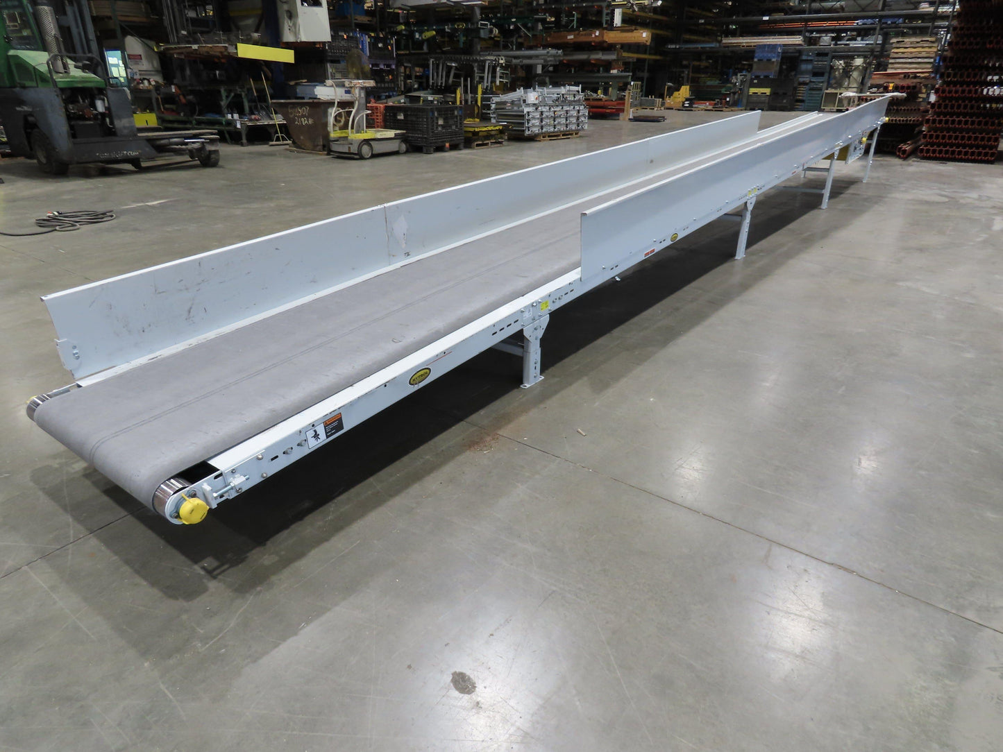 Hytrol TA 36"x 36' Slide Bed Incline Conveyor 30"Belt 2Hp 3PH Center Drive 68fpm