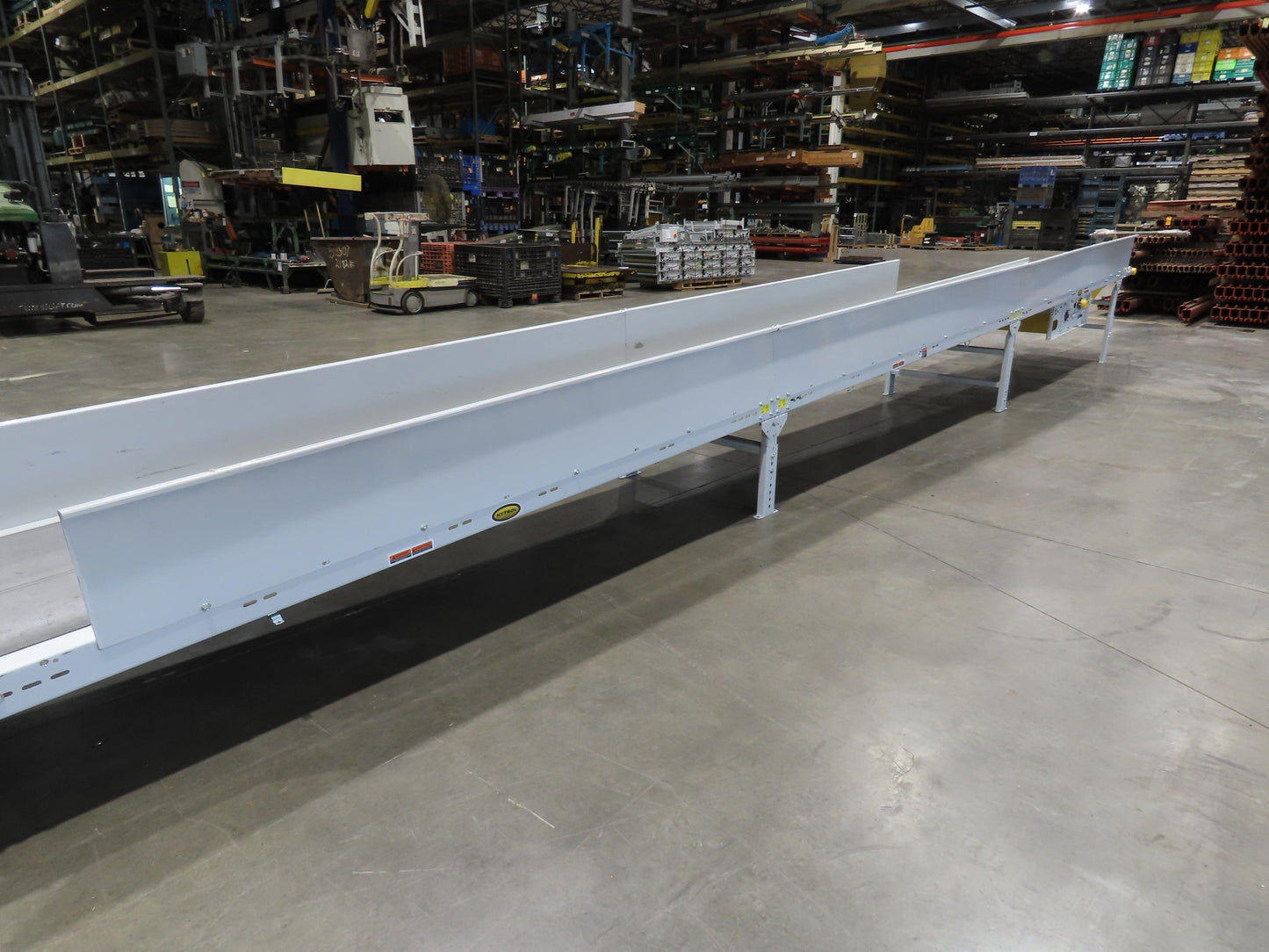 Hytrol TA 36"x 36' Slide Bed Incline Conveyor 30"Belt 2Hp 3PH Center Drive 68fpm