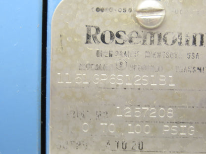 Rosemount 1151GP6S12S1B1 Electronic Pressure Transmitter 12-45VDC 100PSI Haz Loc