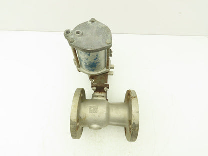 Jamesbury 5150 31 3600TT 2" Flanged Ball Valve Pneumatic Air Actuated 316SS