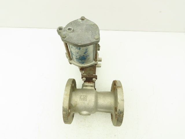 Jamesbury 5150 31 3600TT 2" Flanged Ball Valve Pneumatic Air Actuated 316SS