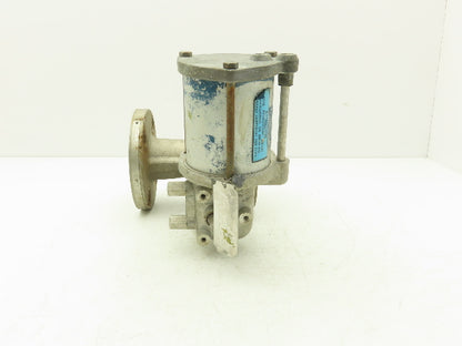 Jamesbury 5150 31 3600TT 2" Flanged Ball Valve Pneumatic Air Actuated 316SS