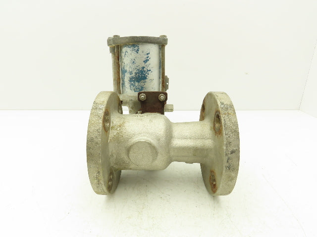 Jamesbury 5150 31 3600TT 2" Flanged Ball Valve Pneumatic Air Actuated 316SS