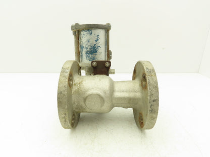 Jamesbury 5150 31 3600TT 2" Flanged Ball Valve Pneumatic Air Actuated 316SS