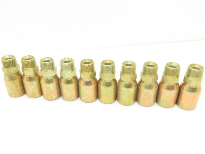 Dayco 12NP-12SC 3/4" Male NPTF Pipe Coupler Hydraulic Crimp Hose End Lot of 10