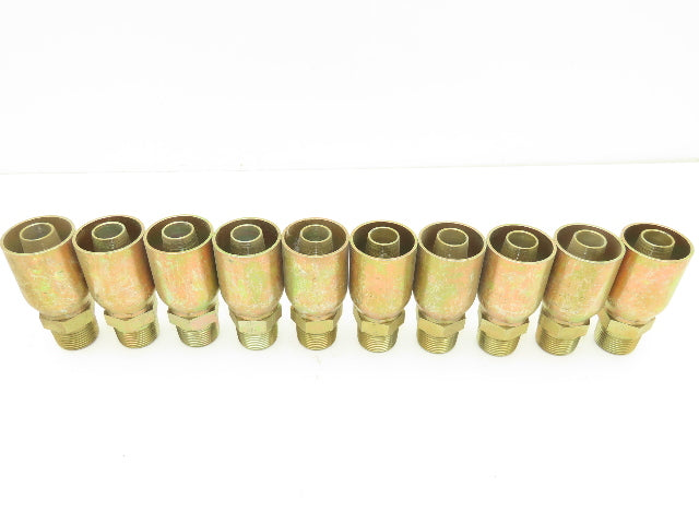 Dayco 12NP-12SC 3/4" Male NPTF Pipe Coupler Hydraulic Crimp Hose End Lot of 10