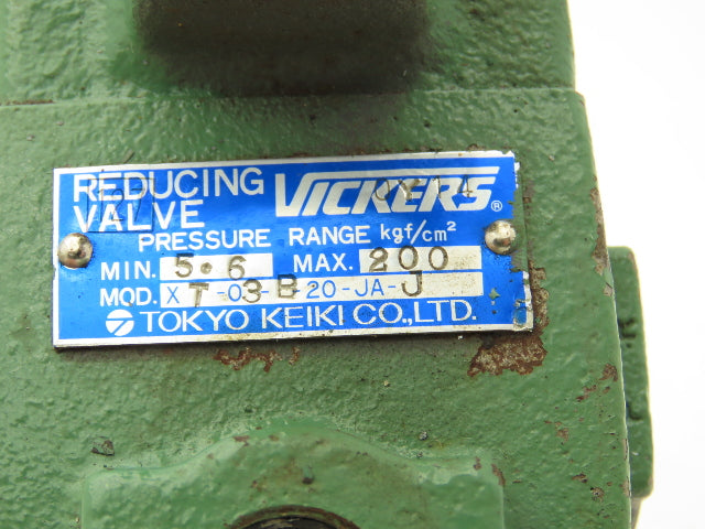 Vickers XT-03-B-20-JA-J Hydraulic 3/8" NPT Manual Pressure Reducing Valve