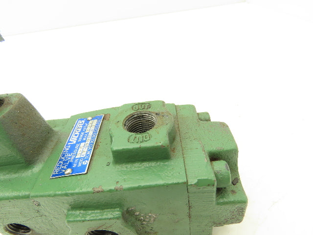 Vickers XT-03-B-20-JA-J Hydraulic 3/8" NPT Manual Pressure Reducing Valve