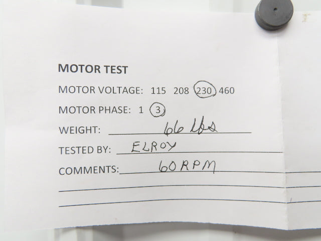 Hytrol 4AC-30-1-RH Conveyor Gearmotor 30:1 Gearbox .5Hp 230/460V 3PH 56C 58rpm