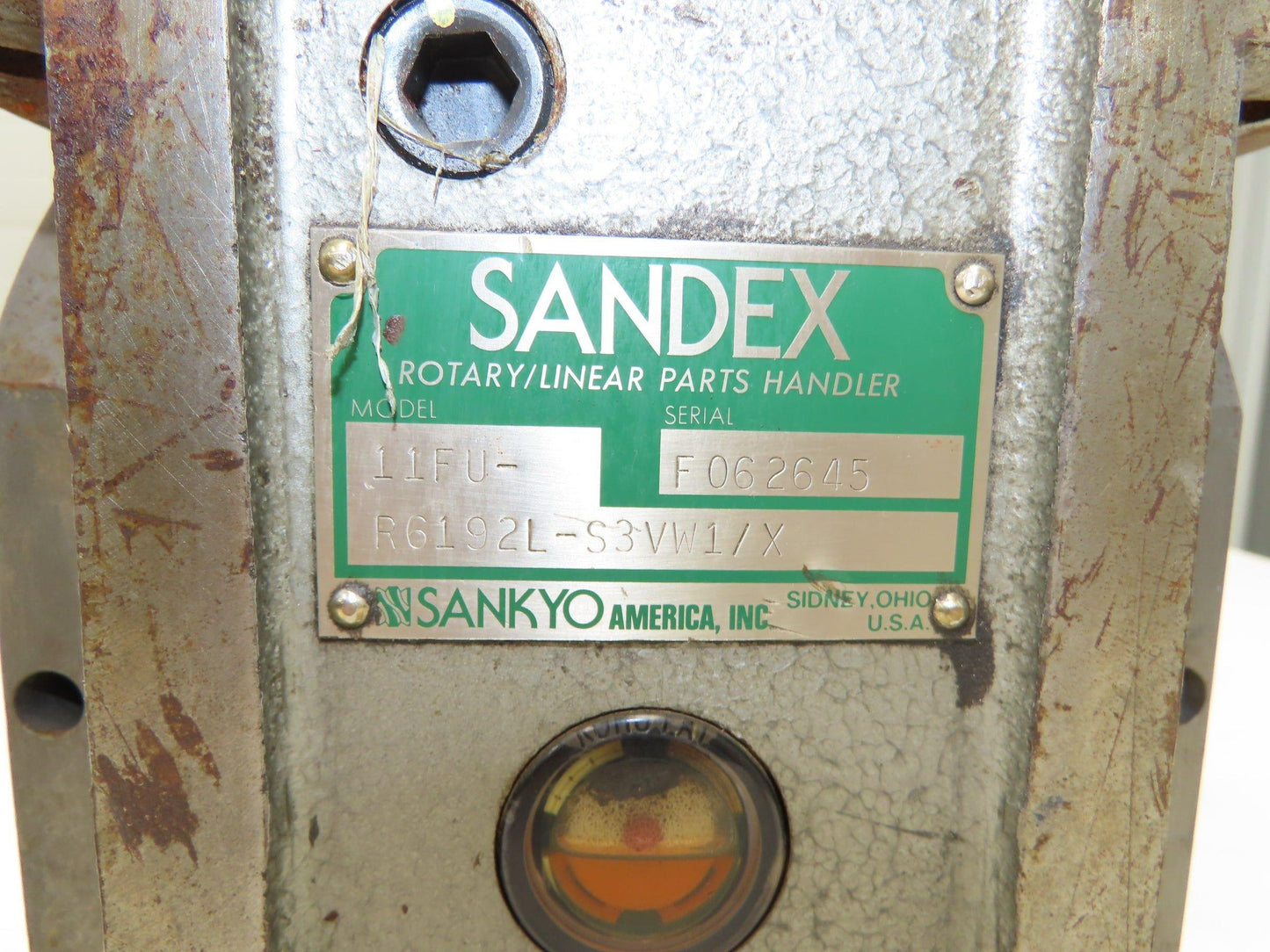 Sankyo Sandex 11FU-R6192L-S3VW1/X Rotary Index Drive Linear Parts Handler