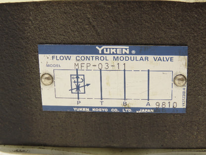 Yuken Kogyo MFP-03-11 Flow Control Valve 16MPa 50L/Min