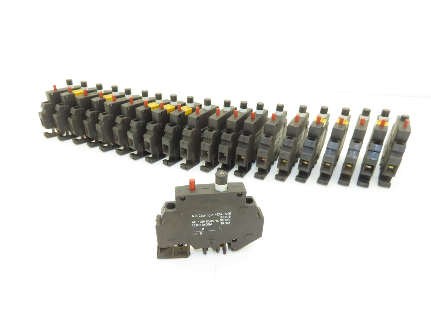 Allen Bradley 1492-GH100 Circuit Breaker 10A 125V Series B Style GH Lot of 21