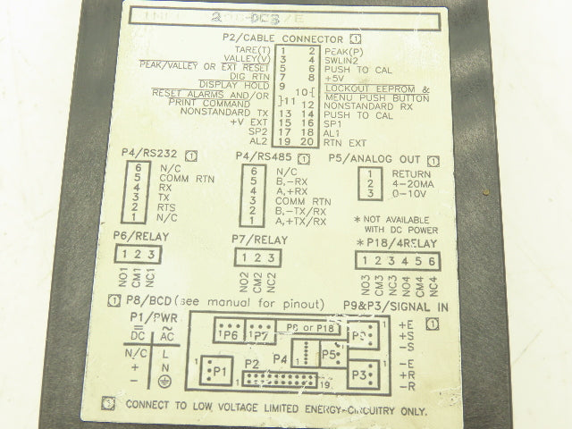 Newport INFP-0200-DC3/E Process Meter DC Current 5-Button 6-Digit 10W