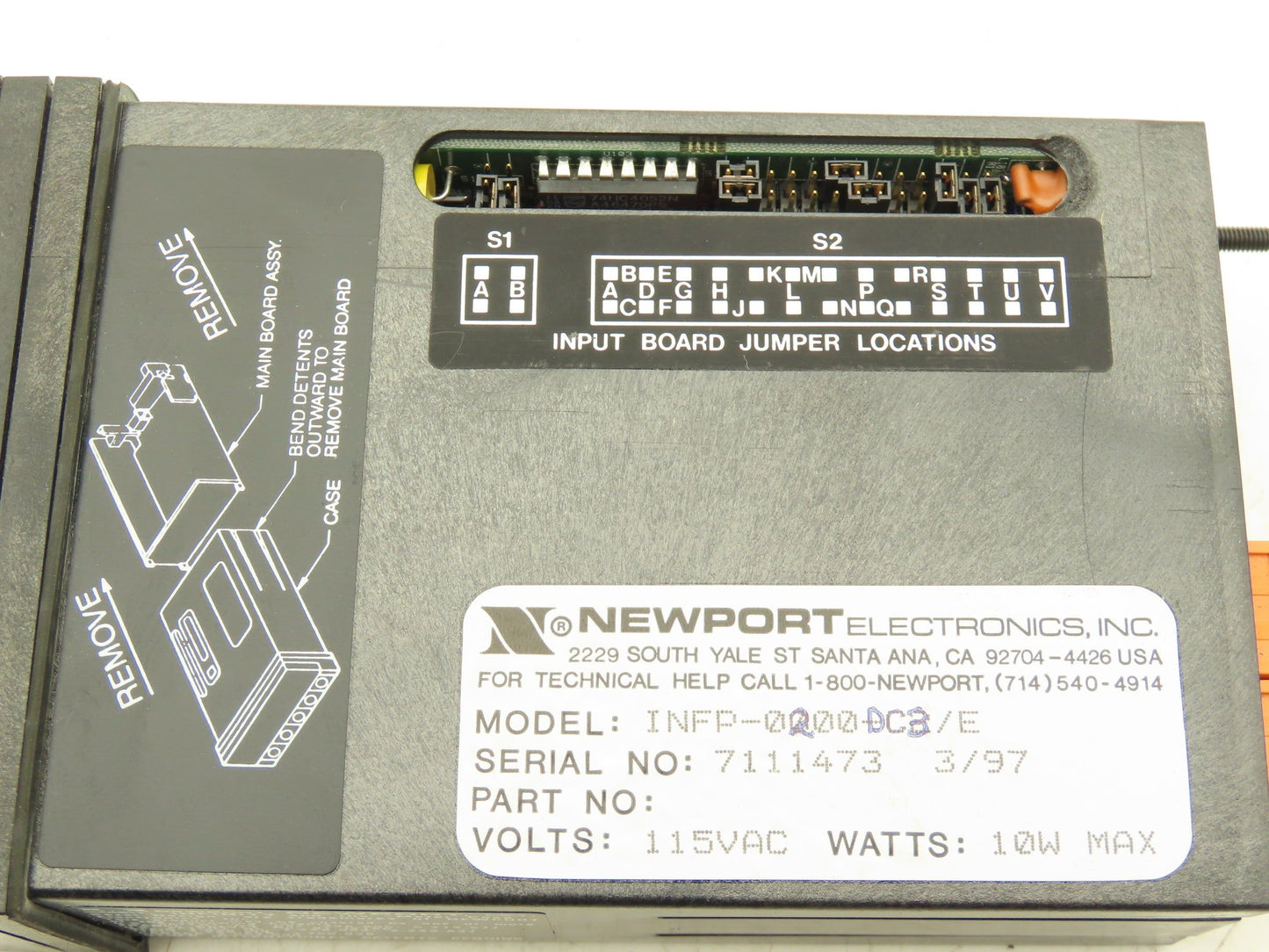 Newport INFP-0200-DC3/E Process Meter DC Current 5-Button 6-Digit 10W