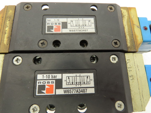 Ross Controls Pneumatic Dual Solenoid Air Valve 14.5-145psi 24vdc Lot of 2