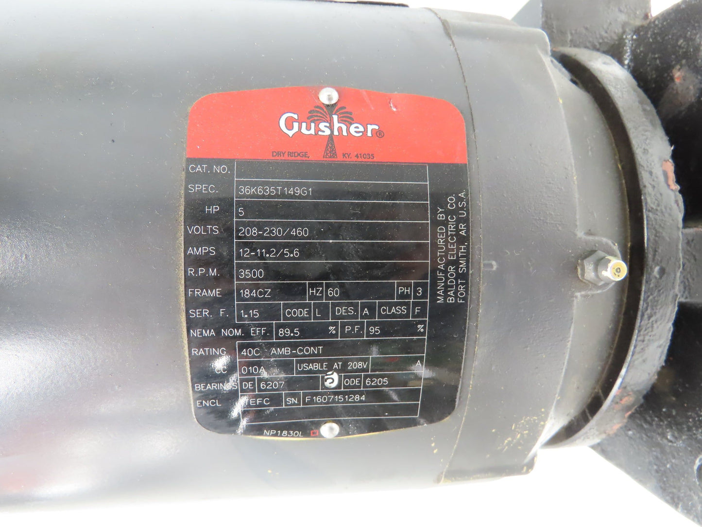 Gusher MSC4-10-500FJ Vertical Immersion Coolant Pump 5Hp 230/460V 3PH 3/4"NPT