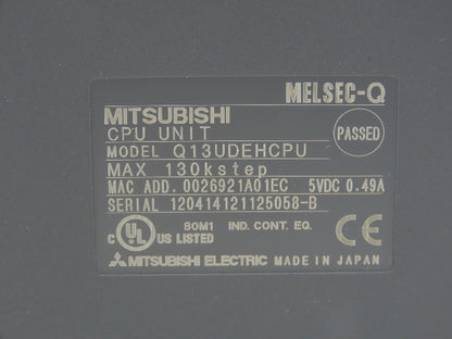 Mitsubishi Q13UDEHCPU Q13UDEHCPU Melsec-Q CPU Unit Ethernet Unit
