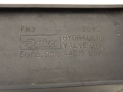 Parker FM3 Hydraulic Flow Control Manifold Mount Needle Valve
