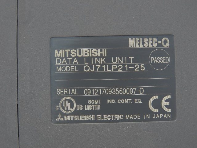 Mitsubishi Electric Melsec Backplane Rack Power Supply Module 8 Slot QJ71LP21-25