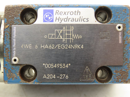 Rexroth 4WE 6 HA62/EG24N9K4 Directional Control Solenoid Valve 24V