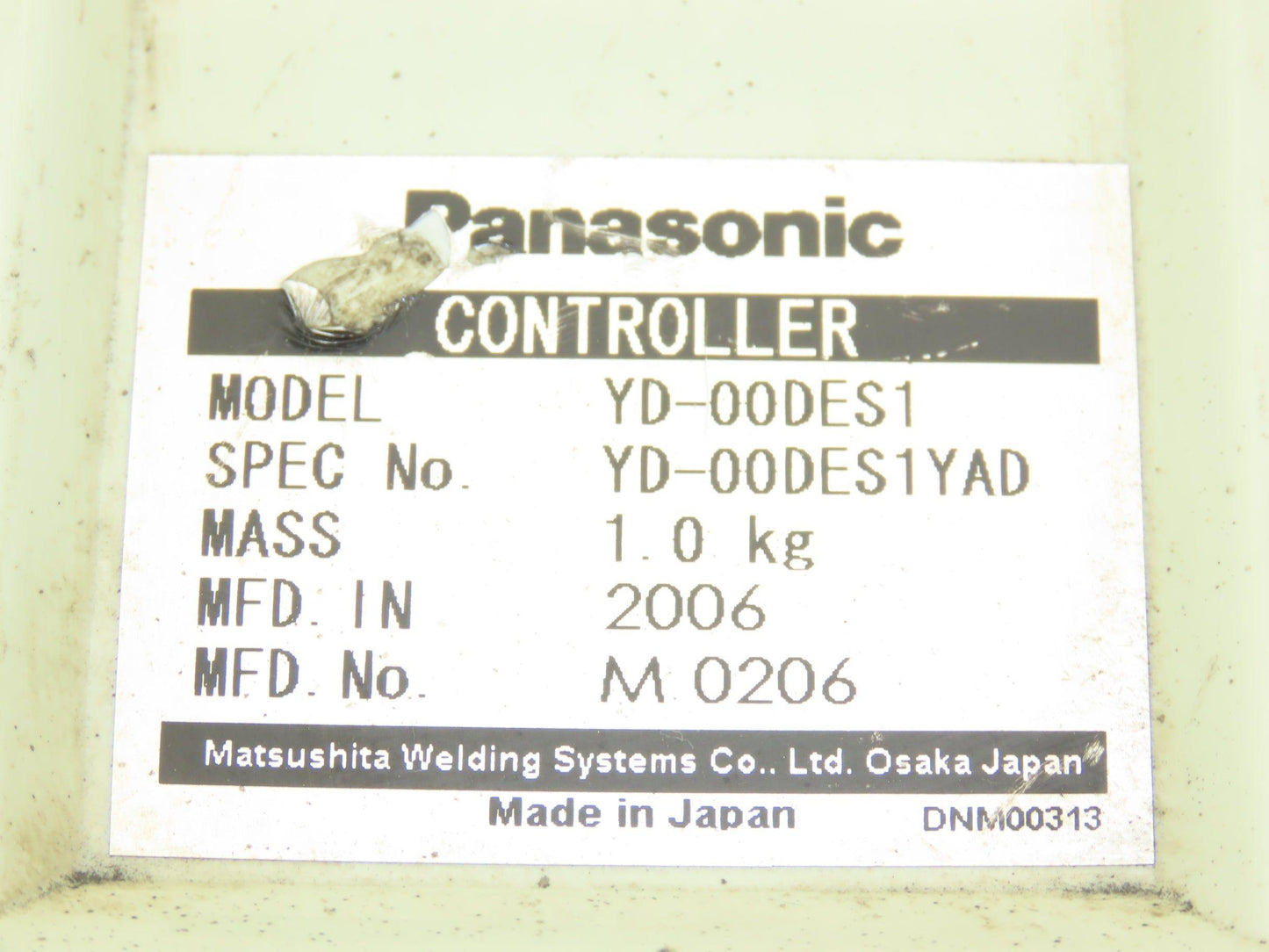 Panasonic YD-00DES1 Welding Controller Spec YD-00DES1YAD For Matsushita