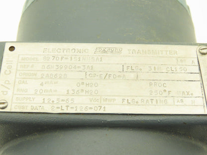 Foxboro 827DF-IS1NMSA1 Electronic Pressure Transmitter 12.5-65VDC