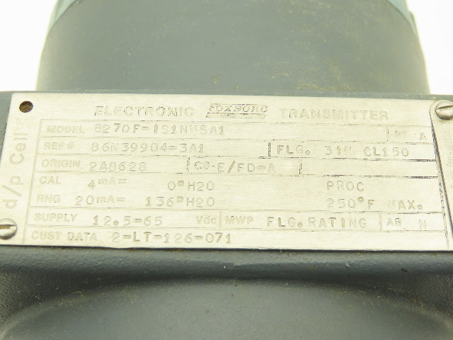 Foxboro 827DF-IS1NMSA1 Electronic Pressure Transmitter 12.5-65VDC