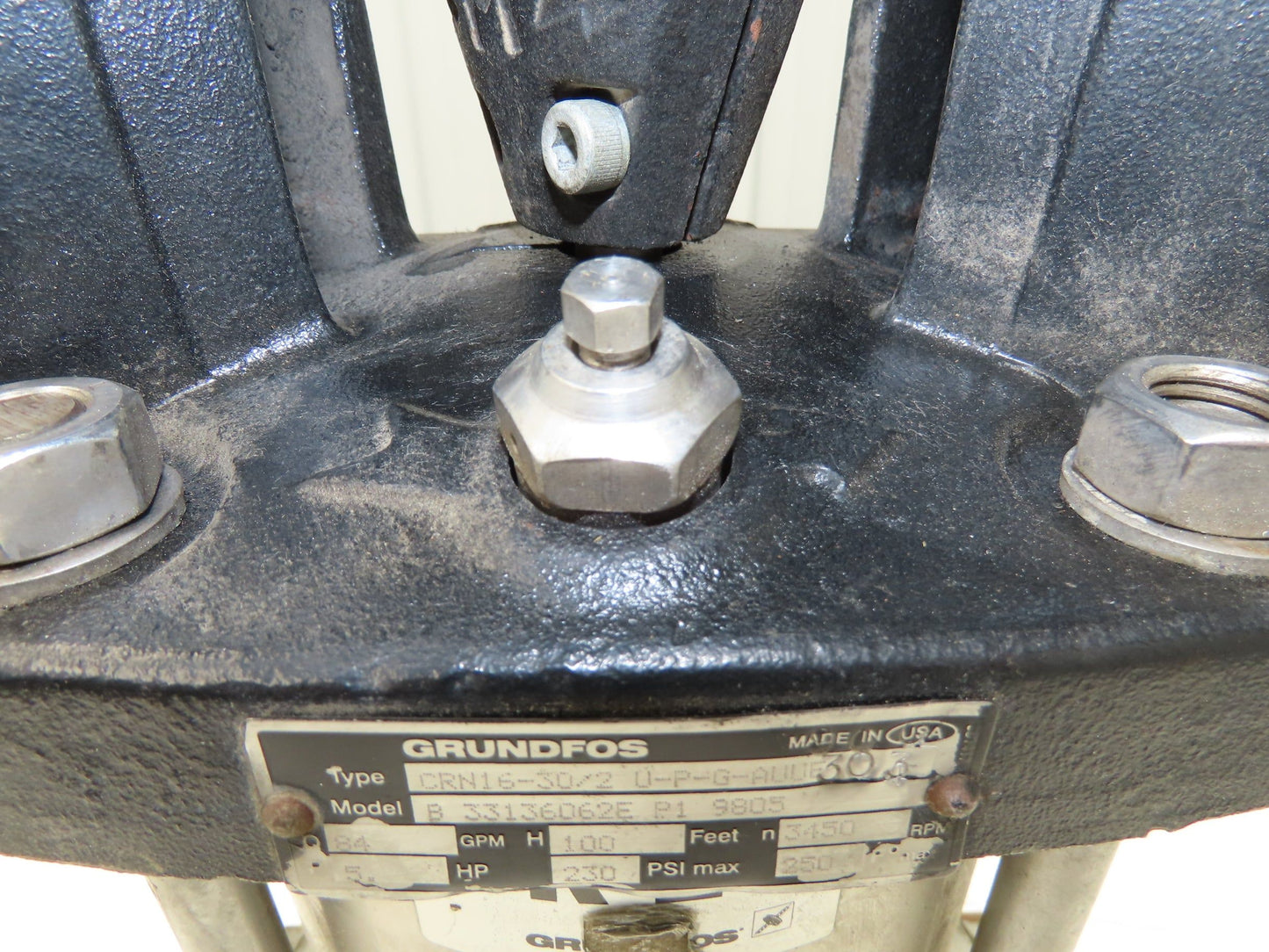 Grundfos CRN16-30/2 U-P-G-AUUE Coolant Pump 84 GPM 5Hp 230/460V 3PH 2" DN50