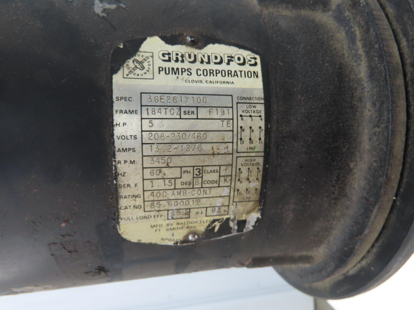 Grundfos CR 16 NH 16-30/2 Coolant Pump 80 GPM 5Hp 230/460V 3PH 2" DN50