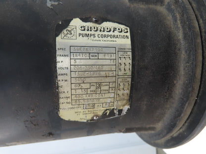 Grundfos CR 16 NH 16-30/2 Coolant Pump 80 GPM 5Hp 230/460V 3PH 2" DN50