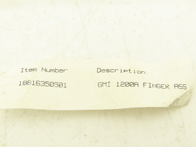 Siemens GMI 1200A 16-Finger Assembly For Circuit Breaker 18-816-350-501