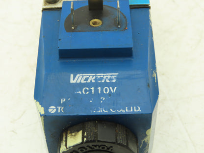 Vickers DG5V-7-2A-E-U2-B-80-JA484 Hydraulic Directional Solenoid Valve 110v