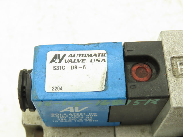 Automatic S31C-DB-6 Pneumatic Directional Solenoid Valve 24VDC  Lot of 3
