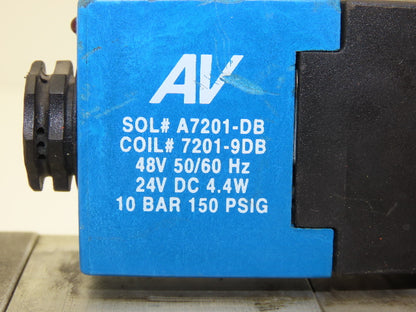 Automatic 407D67S39DS3-DB7 Pneumatic Air Directional Solenoid Valve 24VDC 48VAC