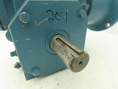 Electra Grove Gear Worm Gearbox 20:1 Reducer 88rpm 56C 1.25" LH Output