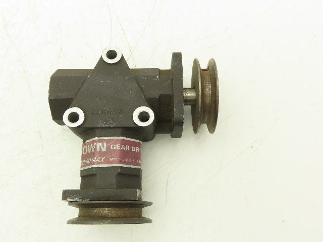 Brown Gear Drives 154806 Zero-Max  Right-Angle Gearbox 2:1 Reduction 1/2" Shaft
