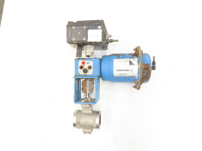 Jamesbury Quadra-Powr II QP1C/M 1.5" Flanged SS Ball Valve Actuator & Positioner