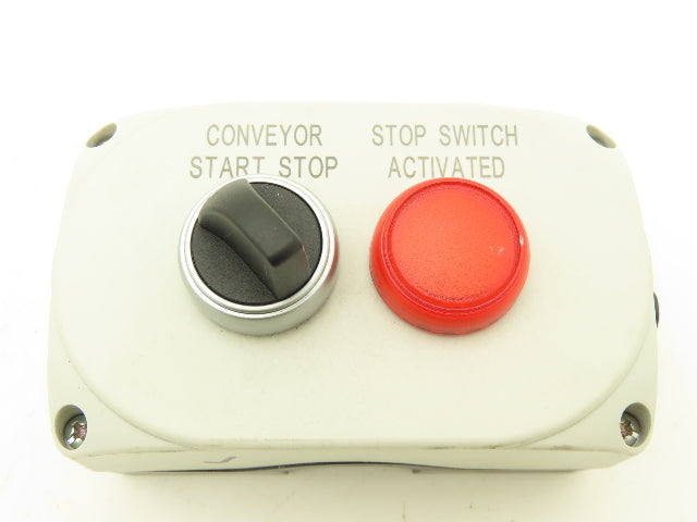 Ovato Conveyor Start/Stop Switch with Stop Light indicator 22mm 2 Hole Lot of 8