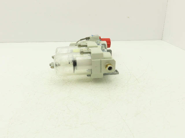 SMC Pneumatic Air Filter Regulator Relief Lubricator Pressure Switch Assembly