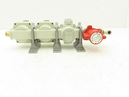 SMC Pneumatic Air Filter Regulator Relief Lubricator Pressure Switch Assembly