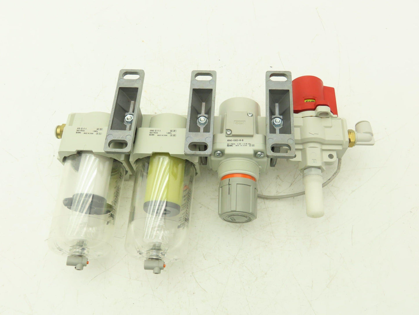 SMC Pneumatic Air Filter Regulator Relief Lubricator Pressure Switch Assembly