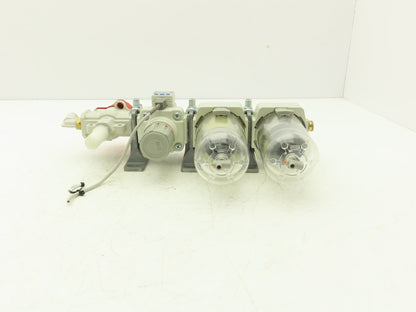 SMC Pneumatic Air Filter Regulator Relief Lubricator Pressure Switch Assembly