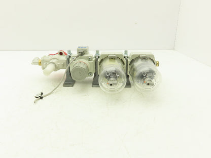 SMC Pneumatic Air Filter Regulator Relief Lubricator Pressure Switch Assembly