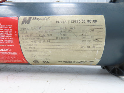 MagneTek DC Motor 1Hp 1725rpm 90VDC 56C TEFC