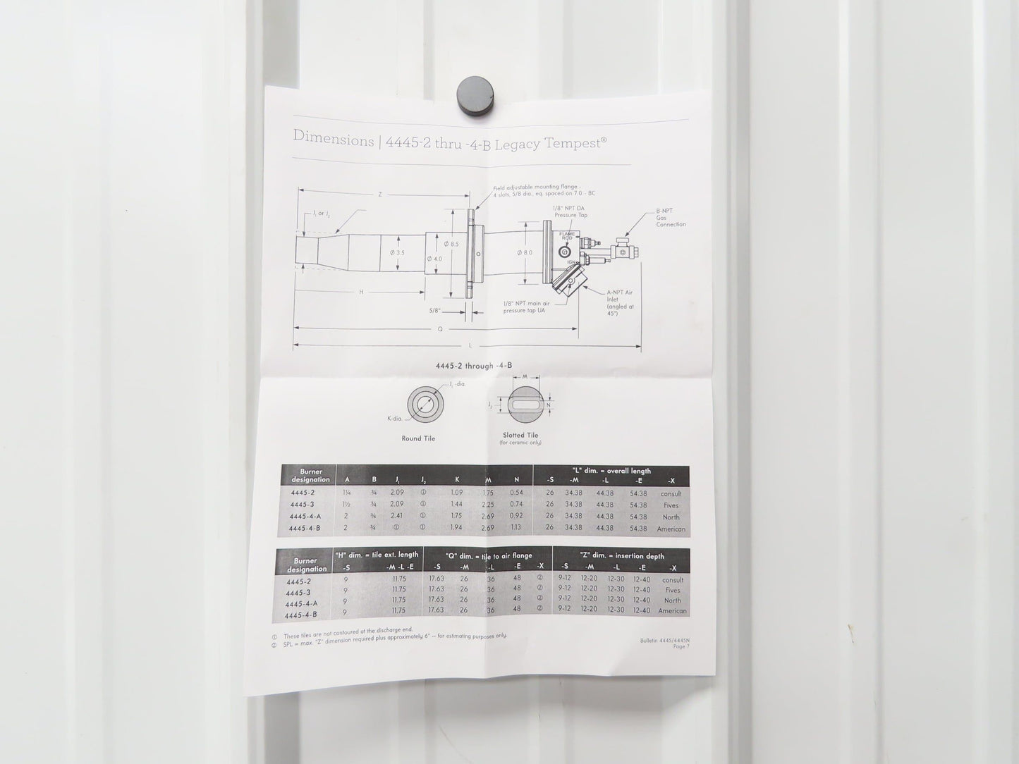 North American Combustion Legacy Gas Burner Slotted Tile High Velocity Tempest