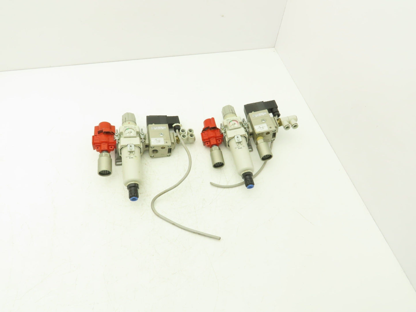 SMC Pneumatic Air Soft Start Valve Relief Filter Regulator Assembly Lot of 2