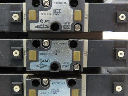 SMC VFS2300-5FZ Pneumatic 6-Station Solenoid Manifold w/5 Valves 24VDC VFS2000