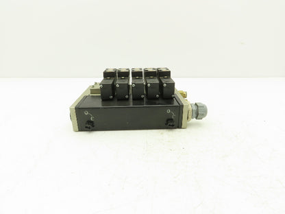 SMC VFS2300-5FZ Pneumatic 6-Station Solenoid Manifold w/5 Valves 24VDC VFS2000