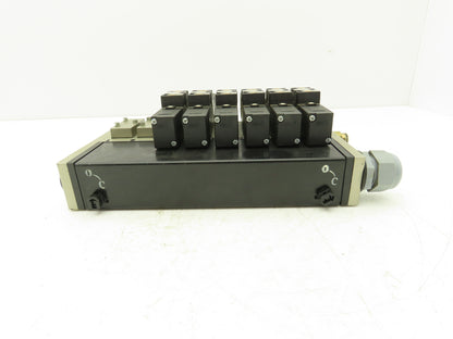SMC VFS2300-5FZ Pneumatic 8-Station Solenoid Manifold w/6 Valves 24VDC VFS2000